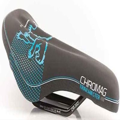 CHROMAG Trailmaster DT Unisex Adult MTB/MTB/Cycle/VAE/E-Bike Saddle, Black/Blue, 140 x 284 mm