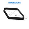 GSE Games & Sports Expert Black Plastic Billiard 8-Ball Triangle Racks or 9-Ball Diamond Pool Ball Racks Fit Standard 2-1/4" Billiard Pool Balls (9 Ball Diamond) view 3