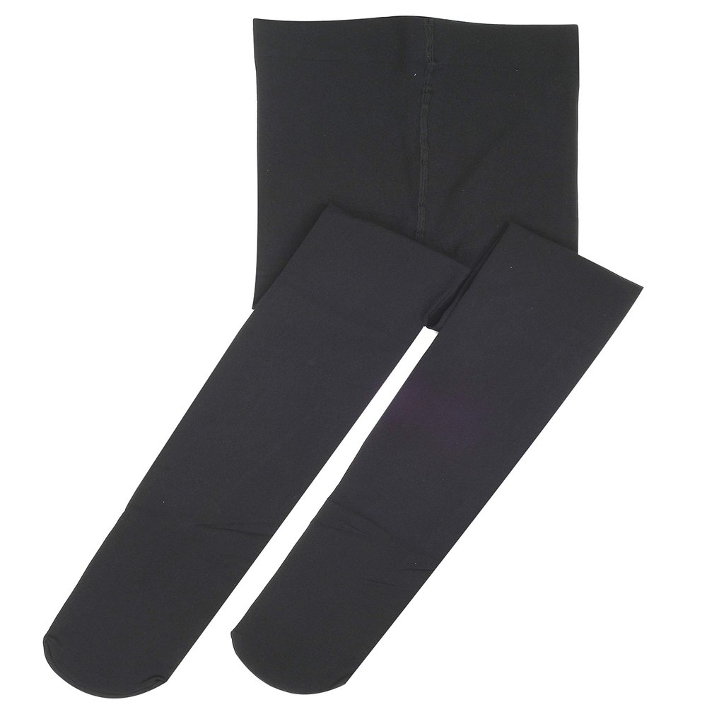 DIPUG Girls Black Tights Toddler Dance Footed Kids Ballet School Uniform Opaque Stockings 8 9 10 11 12