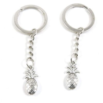 1 Item Metal Keychain Keyring Key Tags Chains Rings Jewelry Bag Charms A3XT5 Pineapple