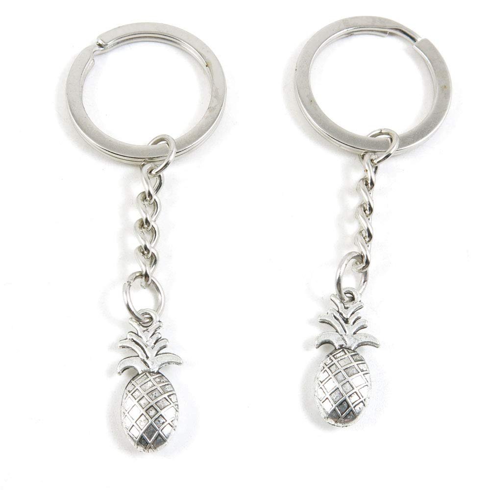 1 Item Metal Keychain Keyring Key Tags Chains Rings Jewelry Bag Charms A3XT5 Pineapple