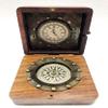 Antique Pocket Beautiful Compass Analog Clock 3.5" Brass Navigation Pocket Solid Brass Compass view 2