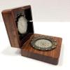 Antique Pocket Beautiful Compass Analog Clock 3.5" Brass Navigation Pocket Solid Brass Compass view 3