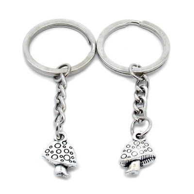 1 Item Metal Keychain Keyring Key Tags Chains Rings Jewelry Bag Charms C2DM2 Mushroom