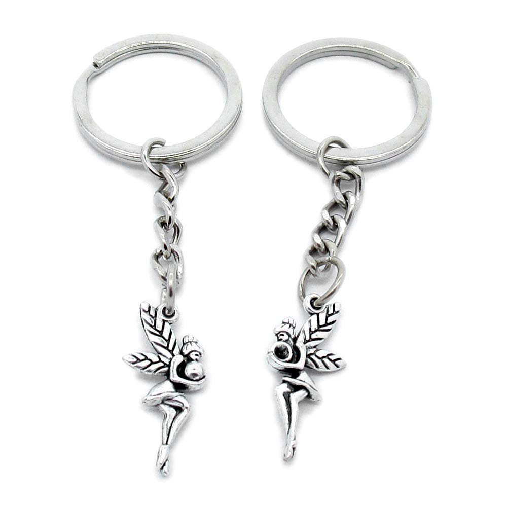 1 Item Metal Keychain Keyring Key Tags Chains Rings Jewelry Bag Charms D4BC7 Fairy Angel