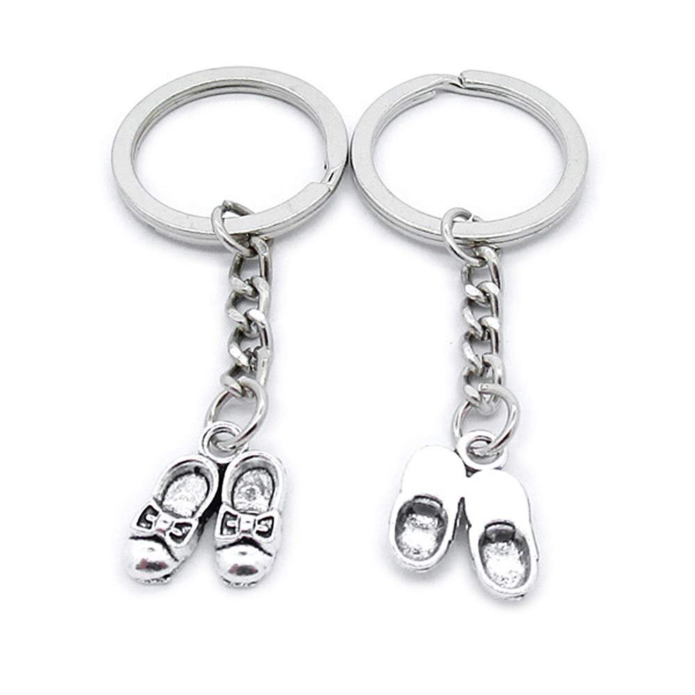 5 Items Metal Keychain Keyring Key Tags Chains Rings Jewelry Bag Charms CB2W8 Children Cloth Shoes