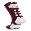 MadSportsStuff Basketball Socks for Boys Girls - Youth & Adult Athletic Crew Socks - Cushioned Moisture Wicking - X-Large, Maroon/White view 3
