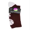 MadSportsStuff Basketball Socks for Boys Girls - Youth & Adult Athletic Crew Socks - Cushioned Moisture Wicking - X-Large, Maroon/White view 4
