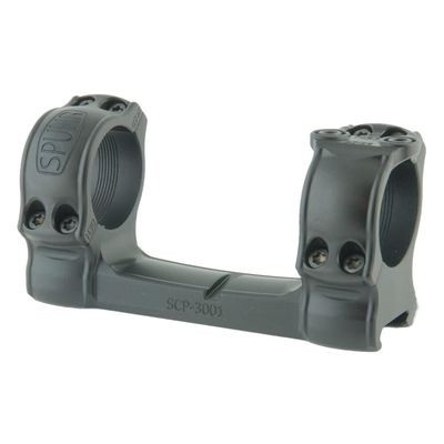 Spuhr Hunting Series 30mm Pick Interface Mount, 0 MIL, Dual Interface Rings, 10-Degree Wedge, Compatible with Pick/Weaver Bases (SCP-3001D)