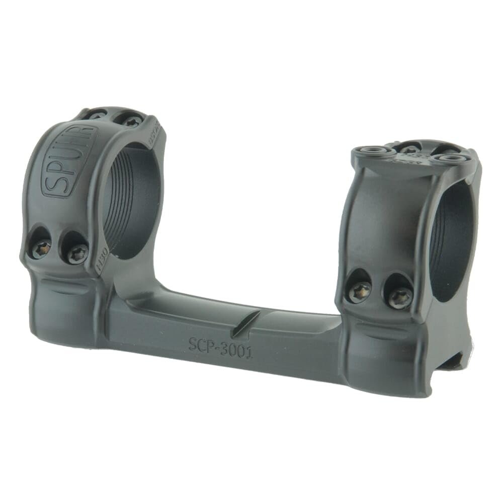 Spuhr Hunting Series 30mm Pick Interface Mount, 0 MIL, Dual Interface Rings, 10-Degree Wedge, Compatible with Pick/Weaver Bases (SCP-3001D)
