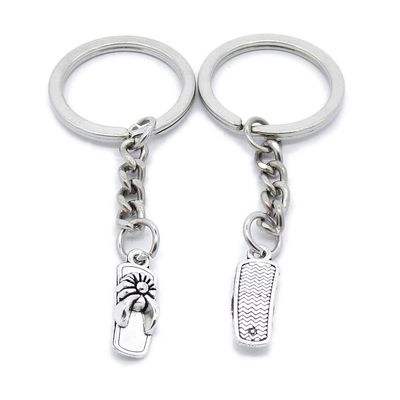 20 Items Metal Keychain Keyring Key Tags Chains Rings Jewelry Bag Charms BP1Z5 Slippers Shoes