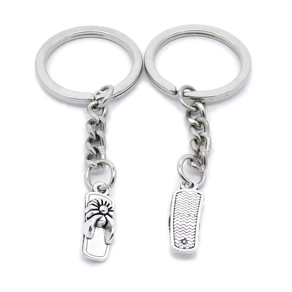 20 Items Metal Keychain Keyring Key Tags Chains Rings Jewelry Bag Charms BP1Z5 Slippers Shoes