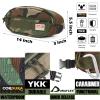 Rough Enough Tactical Fanny Pack for Men Crossbody Waist Bag for Hunting Fishing Hiking Travel Army Green Camo Cordura view 3