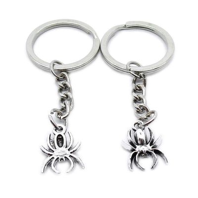 1 Item Metal Keychain Keyring Key Tags Chains Rings Jewelry Bag Charms BN6L3 Spider