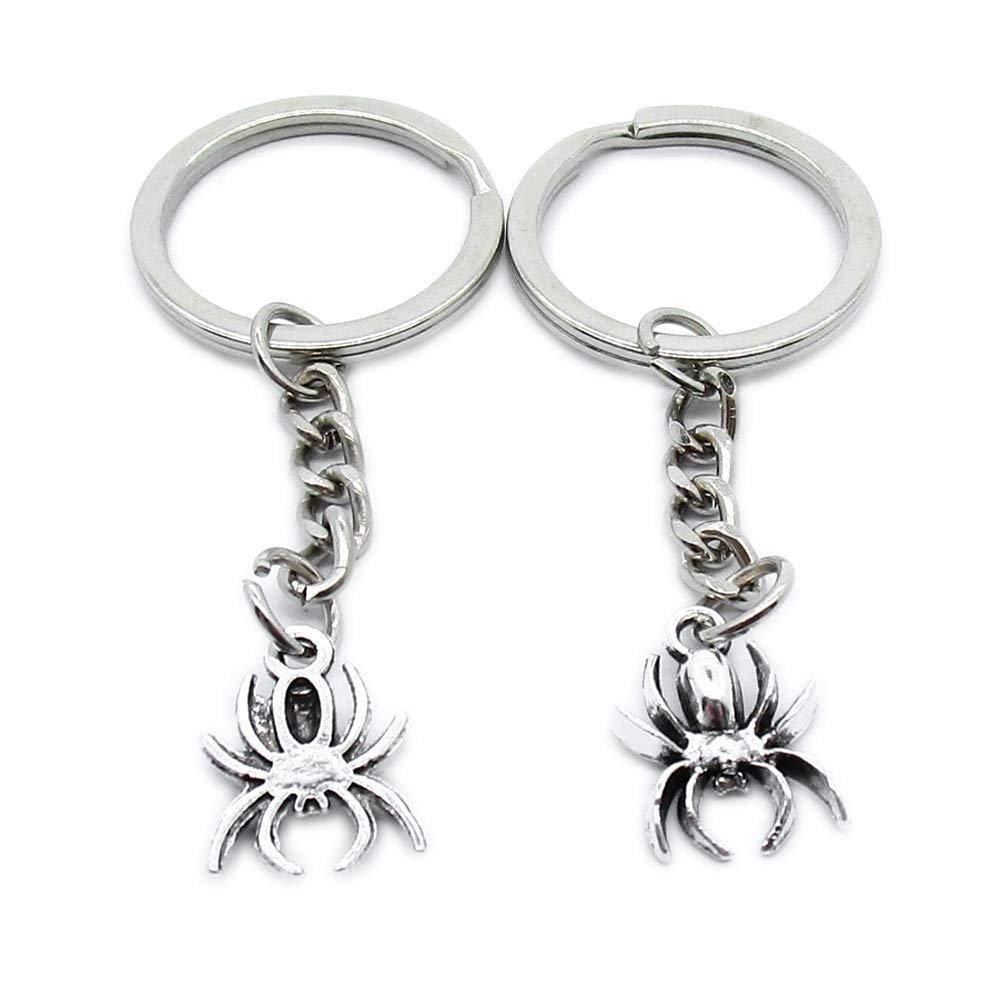 1 Item Metal Keychain Keyring Key Tags Chains Rings Jewelry Bag Charms BN6L3 Spider