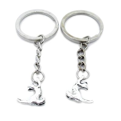5 Items Metal Keychain Keyring Key Tags Chains Rings Jewelry Bag Charms A9YB3 Cat Kitty