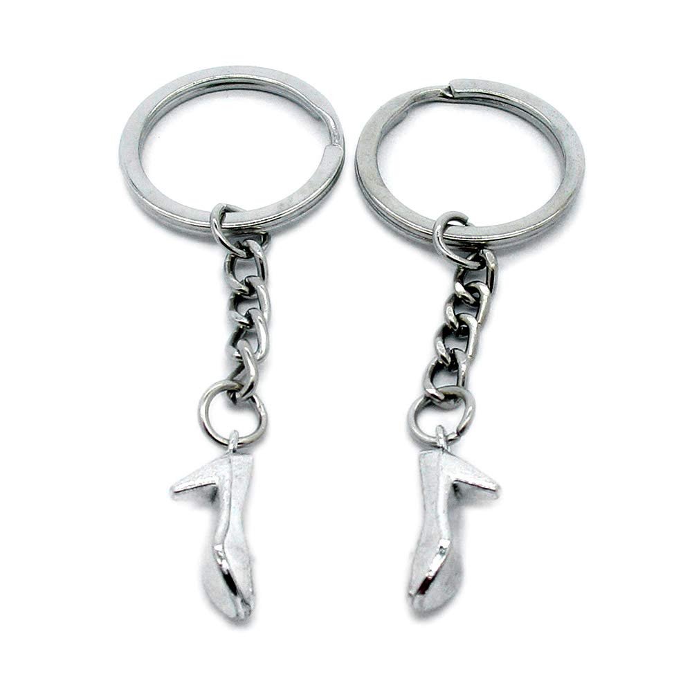 1 Item Metal Keychain Keyring Key Tags Chains Rings Jewelry Bag Charms L2ZO8 High Heel Shoes