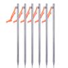 iBasingo 30cm Heavy Duty Titanium Tent Stakes 6-Pack, for High Wind & Rocky Ground, TC4 8mm 71.5g/pc with Reflective Guy Lines Ti4012P view 1