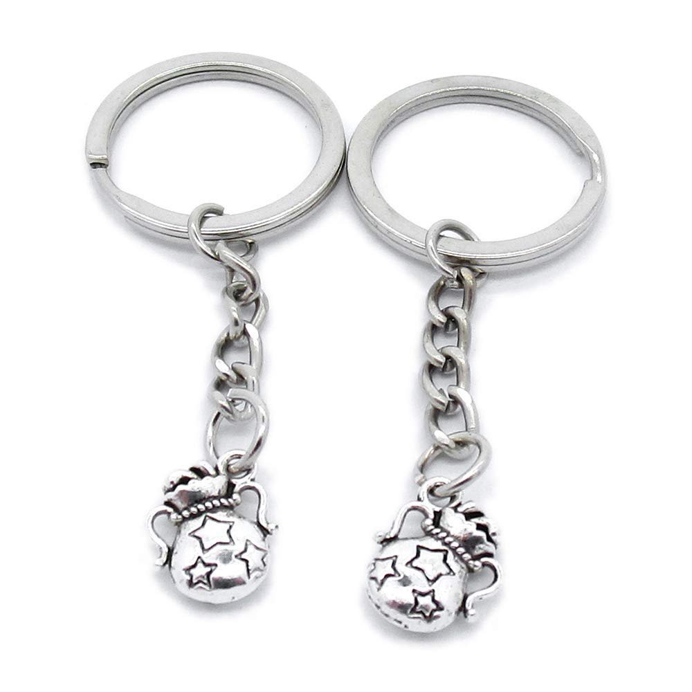 1 Item Metal Keychain Keyring Key Tags Chains Rings Jewelry Bag Charms PY7J6 Blessing Money Bag