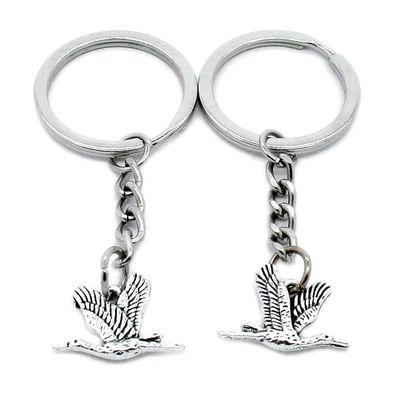 5 Items Metal Keychain Keyring Key Tags Chains Rings Jewelry Bag Charms H9HY2 Wild Goose