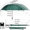 G4Free 62 inch Extra Large Windproof Golf Umbrella Auto Open Umbrella Double Canopy Vented Anti UV Sun Protection Oversize Stick UmbrellasDark Green view 2