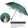 G4Free 62 inch Extra Large Windproof Golf Umbrella Auto Open Umbrella Double Canopy Vented Anti UV Sun Protection Oversize Stick UmbrellasDark Green view 3