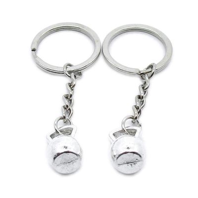 1 Item Metal Keychain Keyring Key Tags Chains Rings Jewelry Bag Charms FL6Q0 Dumbbell