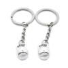 1 Item Metal Keychain Keyring Key Tags Chains Rings Jewelry Bag Charms FL6Q0 Dumbbell view 1