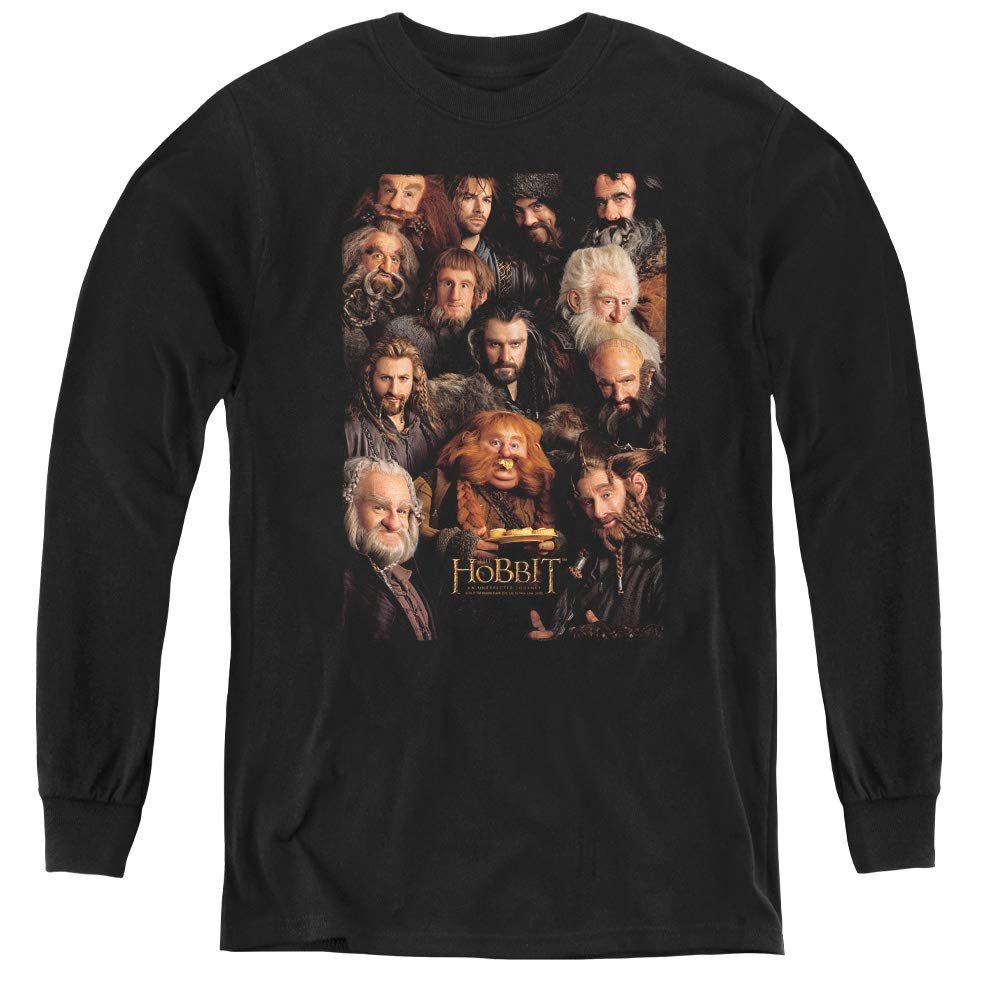 Trevco The Hobbit Youth Long Sleeve T Shirt, X-Large Black