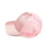C.C Kids Glitter Ponytail Baseball Cap  Sparkly Toddler Trucker Hat for Girls with Messy Bun Slot, Adjustable Velcro, Fits 20"-21" Head Circumference (Ages 2-5) (Pink) view 4