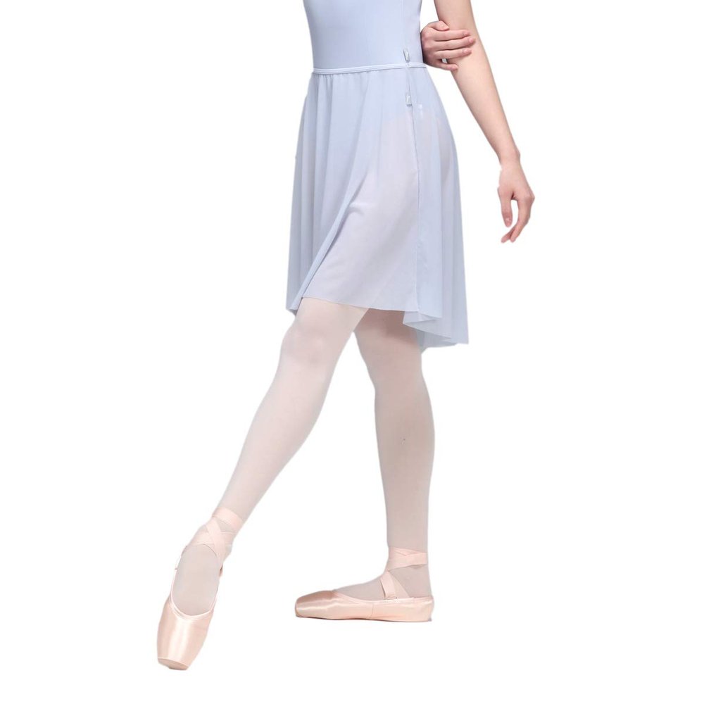 118143002 Baiwu Mesh Pull on Long Ballet Skirt Girls Basic Dance Skirt (M 165, Fog Blue)