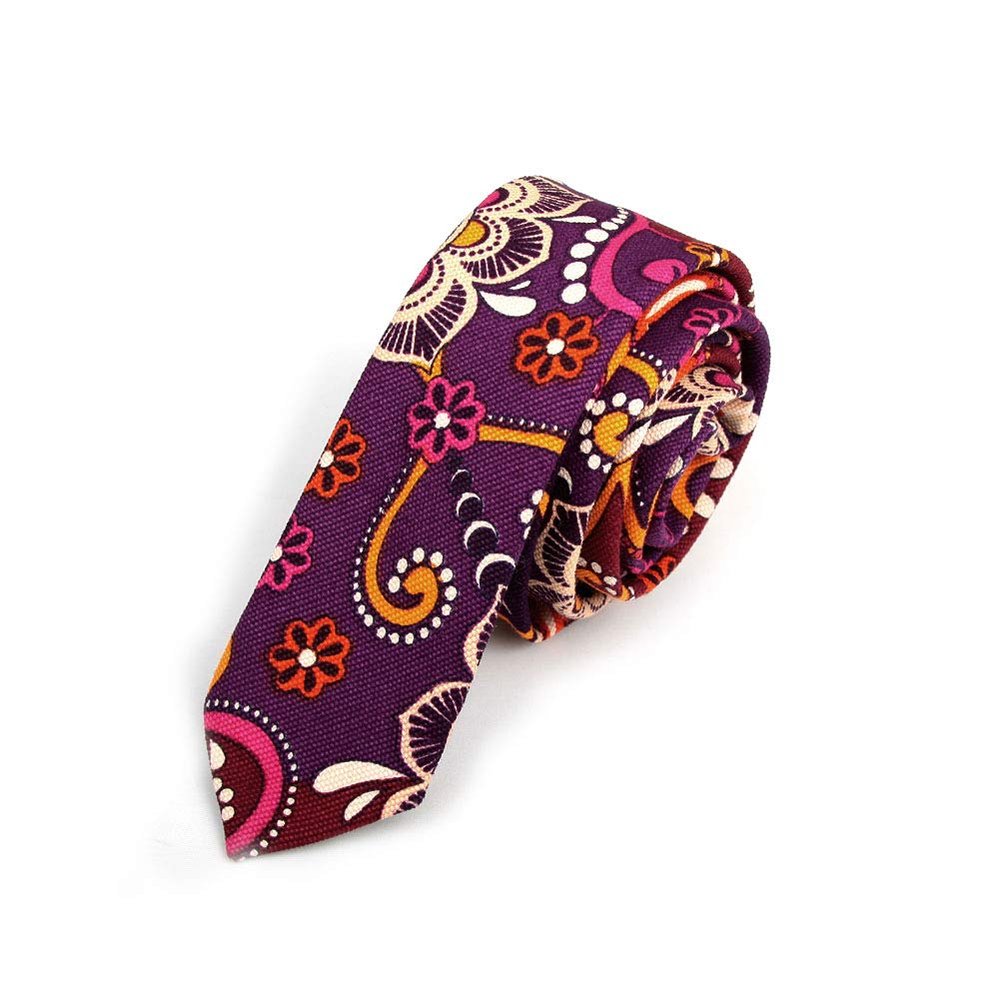 145CM Man's Tie Cotton Slim Necktie Fashion Stars Floral Animal Ties (C27)