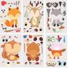 30Pack Make A Woodland Creatures Stickers - Party Supplies for Baby Showers & Birthdays, Includes Fox, Owl, Bear, Squirrel, Deer, Raccoon view 1