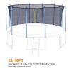 Exacme Enclosure Set Inner Safety Net with 12 Poles for 15 Foot C-Series Trampoline 6181 view 2