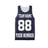 Personalize Your Own Team Basketball Jersey with Your Custom Name and Number (US, Alpha, Large, Regular, Regular, True Navy) view 1