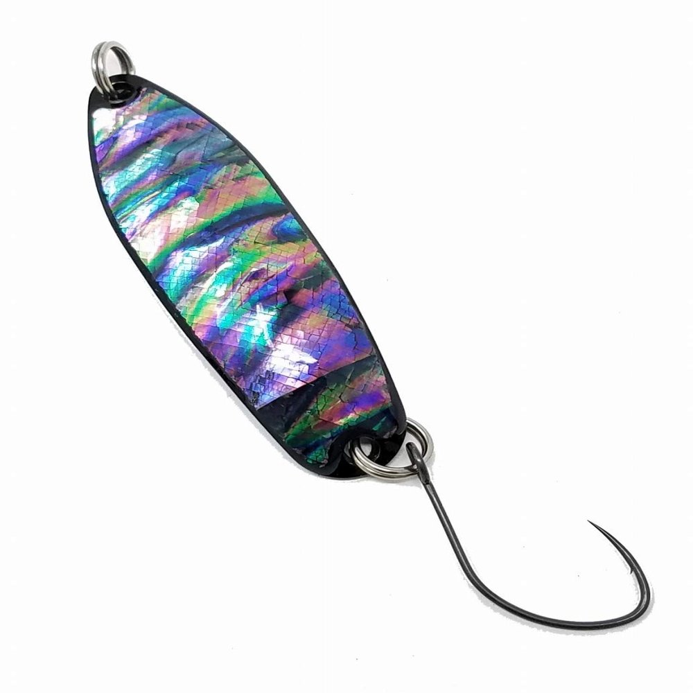 Anglers System BUX Bucks Lure, Spoon, Limited Color, 0.3 oz (8.0 g), Shell Black