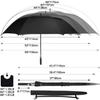 G4Free 62 inch Extra Large Windproof Golf Umbrella Automatic Open Umbrella Double Canopy Vented Anti UV Sun Protection Oversize Stick Umbrellas?Black? view 2