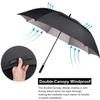 G4Free 62 inch Extra Large Windproof Golf Umbrella Automatic Open Umbrella Double Canopy Vented Anti UV Sun Protection Oversize Stick Umbrellas?Black? view 3