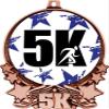 5K Medals, 3" Runner 5K Blue Stars Medal, Great 5K Running Medal Awards Bronze 50 Pack Prime view 2