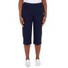 Alfred Dunner Womens Petite Allure Clam Digger Capri Navy Size 18P view 3