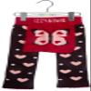 Pavilion Gift Company Izzy & Owie-Butterfly Heart Baby Girl Soft & Stretchy Leggings, Red, 6-12 Months view 3