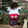 Pavilion Gift Company Izzy & Owie-Butterfly Heart Baby Girl Soft & Stretchy Leggings, Red, 6-12 Months view 4