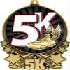 5K Medals, 3" 5K Winged Foot Medal, Great 5K Running Medal Awards Gold 100 Pack Prime view 2