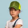 C.C Kids Glitter Ponytail Baseball Cap  Sparkly Toddler Trucker Hat for Girls with Messy Bun Slot, Adjustable Velcro, Fits 20"-21" Head Circumference (Ages 2-5) (Lime) view 2