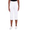 Alfred Dunner Womens Petite Allure Clam Digger Capri White Size 12P view 3
