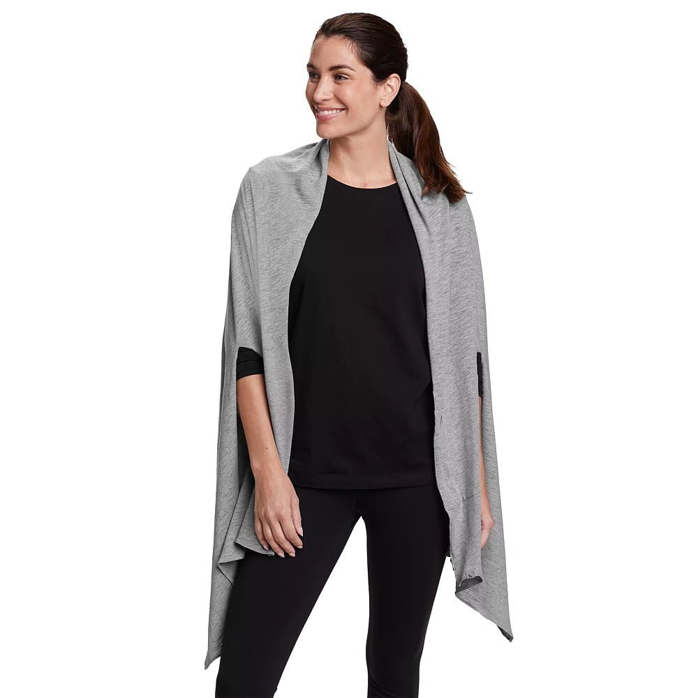 Eddie Bauer Women's Daisy Travel Wrap, Gray, ONE SIZE
