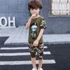 FTSUCQ Boys Camouflage Uniform Soldiers Shirt Top + Shorts (130CM/6 Years) view 2