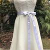 AIMECHA Satin Sash Belt For Bridal Wedding Bridesmaid Dress Belt 2'' Wide Double Side (White) view 4
