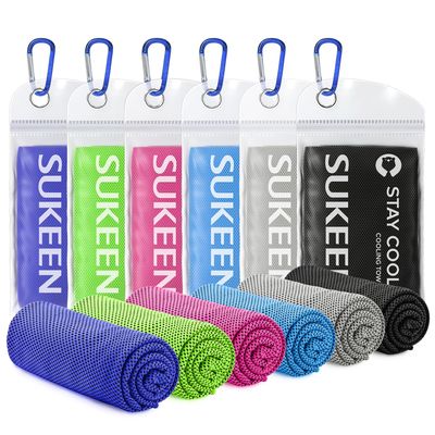 Sukoon Cooling Towel - Bulk Chilly Ice Towel (40"x12"), Soft Microfiber for Yoga, Sport, Running, Gym, Camping & More Activities