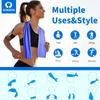 Sukoon Cooling Towel - Bulk Chilly Ice Towel (40"x12"), Soft Microfiber for Yoga, Sport, Running, Gym, Camping & More Activities view 4